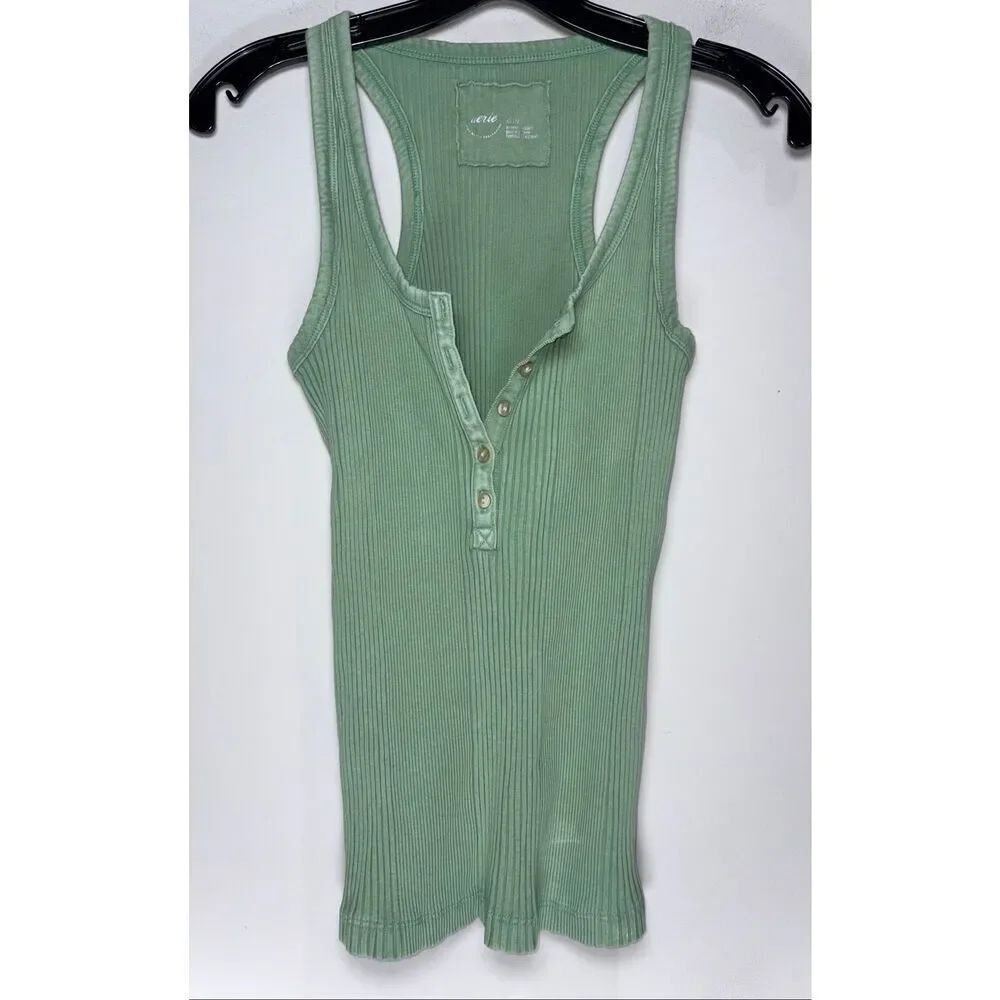 Aerie green tank top size XS